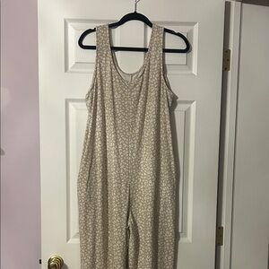 Stylish Leopard Beige Jumpsuit